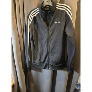 Adidas Classic Three Stripes Full Zip Track Sweatshirt, Women Unisex Medium